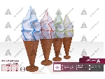 طراحی و ساخت ماکت تبلیغاتی بستنی لبه ژله ای