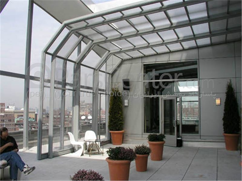 سیستم پوشش سقف متحرک رستوران مدل ال 5   The restaurant El movable roof system