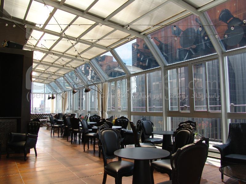 سیستم پوشش سقف متحرک رستوران مدل ال 2 The restaurant El movable roof system
