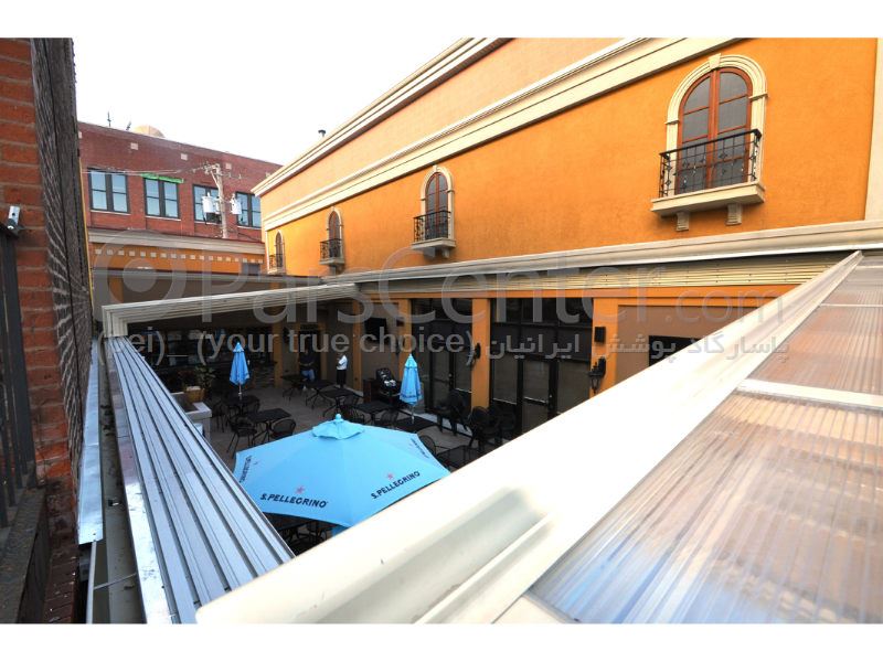 سیستم پوشش سقف متحرک رستوران مدل ال 4   The restaurant El movable roof system