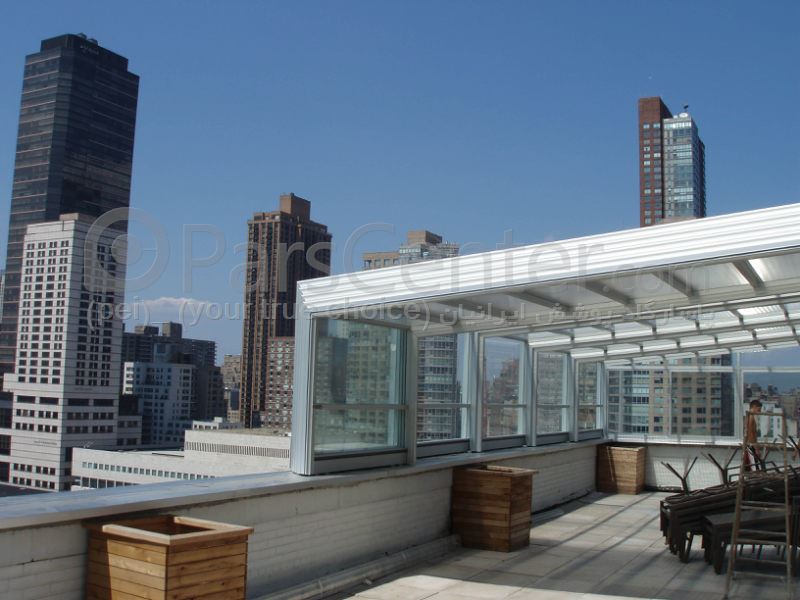 سیستم پوشش سقف متحرک رستوران مدل ال 7   The restaurant El movable roof system
